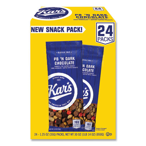 Kar's Trail Mix Dark Chocolate/peanut Butter 1.25 Oz Packet 24/box