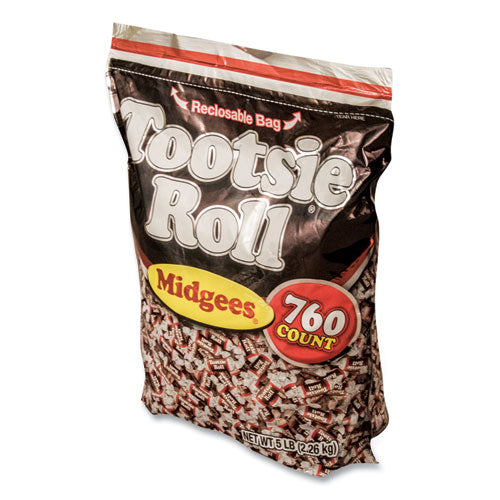 Tootsie Roll Midgees Chocolate 5 Lb Bag