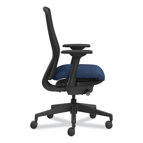 HON Nucleus Series Recharge Task Chair Up To 300lb 16.63" To 21.13" Seat Ht Navy Seat Black Back/base