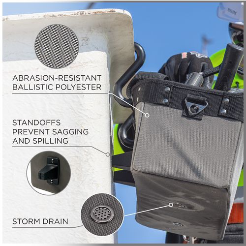 Ergodyne Arsenal 5844 Bucket Truck Tool Bag W/tool Tethering Attachment Points 18x7.5x7.5 Polyester Gray Ships In 1-3 Bus Days