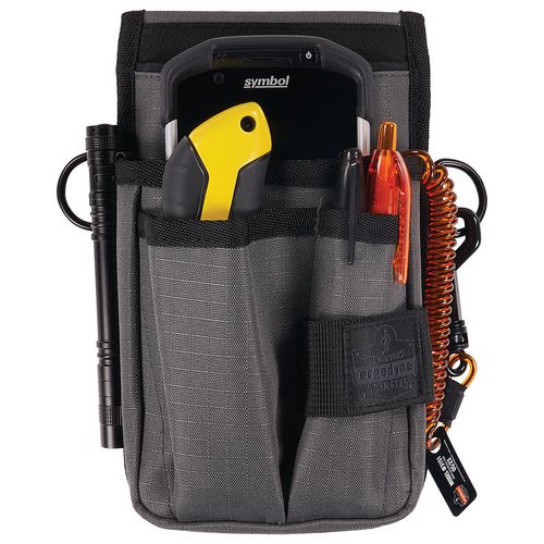 Ergodyne Arsenal 5568 Belt Loop Tool Pouch W/device Holster 4 Compartments 5x2x8.5 Polyester Gray