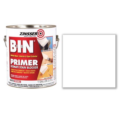 Zinsser Bin Shellac-base Interior And Spot Exterior Primer Flat White 1 Gal Bucket/pail 2/Case