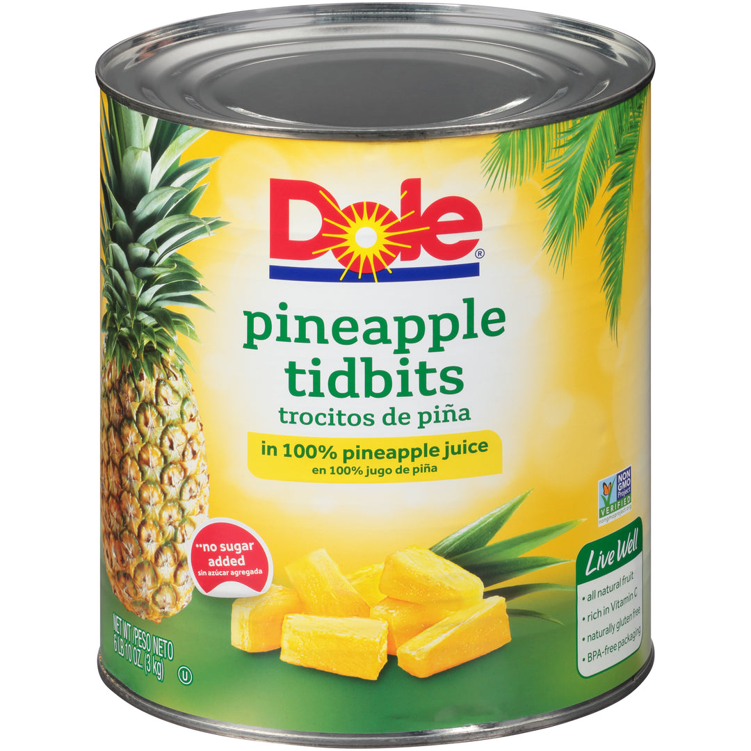 Dole Pineapple Tidbits In Juice 106 oz. Can-106 oz.-6/Case