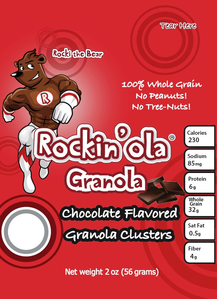 Rockin'ola Chocolate Granola 2 oz. Snack-56 Gram-125/Case
