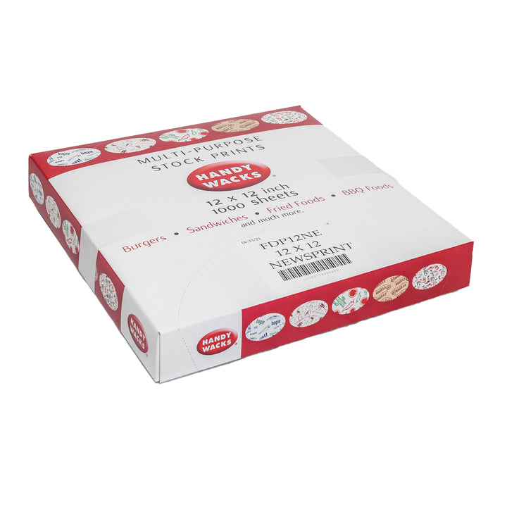 Handy Wacks 12 Inch X 12 Inch X 2.5 Inch New Paper Deli Wrap-1000 Count-1/Box-6/Case