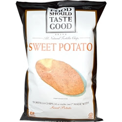 Food Should Taste Good Sweet Potato Oval Tortilla Chips-5.5 oz.-12/Case