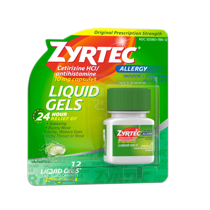 Zyrtec 24 Hour Allergy Liquigels 10 24/12 Cnt.