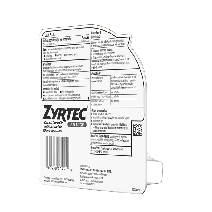 Zyrtec 24 Hour Allergy Liquigels 10 24/12 Cnt.