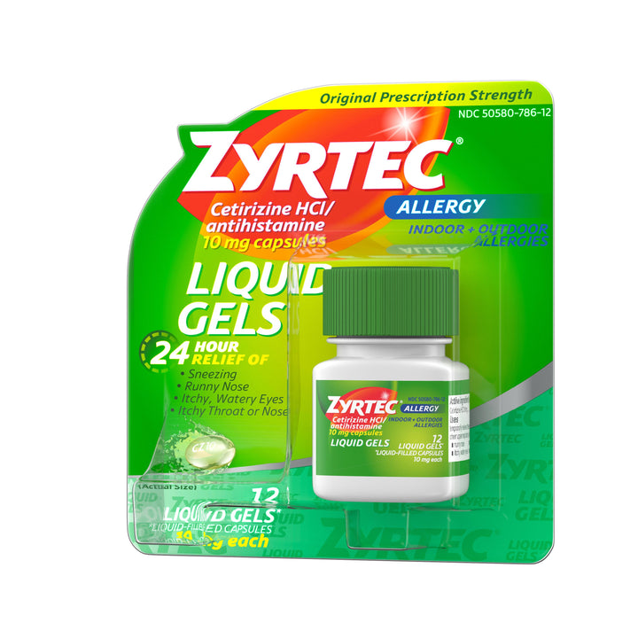 Zyrtec 24 Hour Allergy Liquigels 10 24/12 Cnt.
