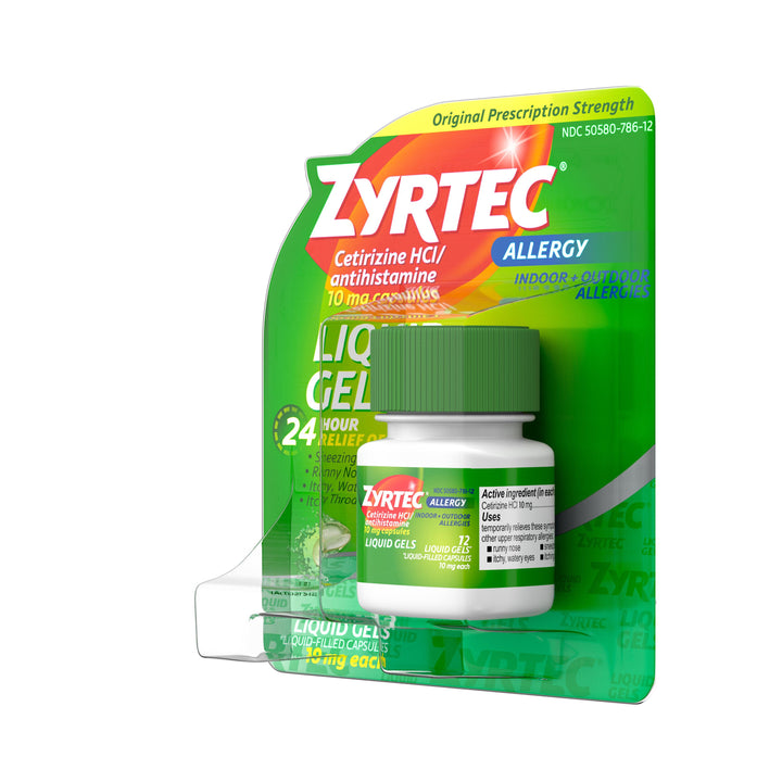 Zyrtec 24 Hour Allergy Liquigels 10 24/12 Cnt.