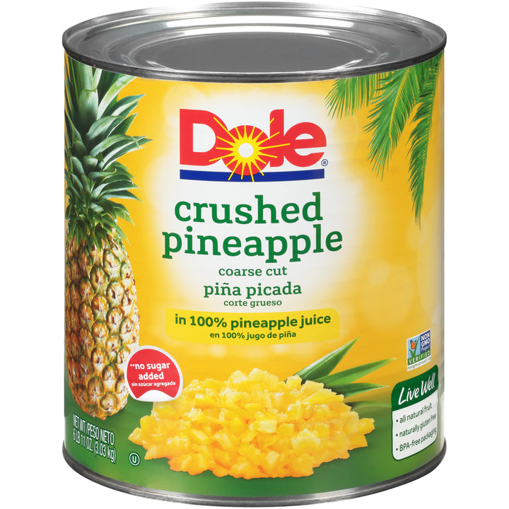 Dole Fancy Crushed Pineapple In Juice-106 oz.-6/Case