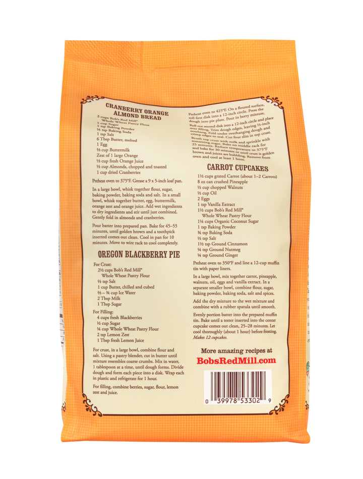 Bob's Red Mill Natural Foods Inc Whole Wheat Pastry Flour-5 lb.-4/Case
