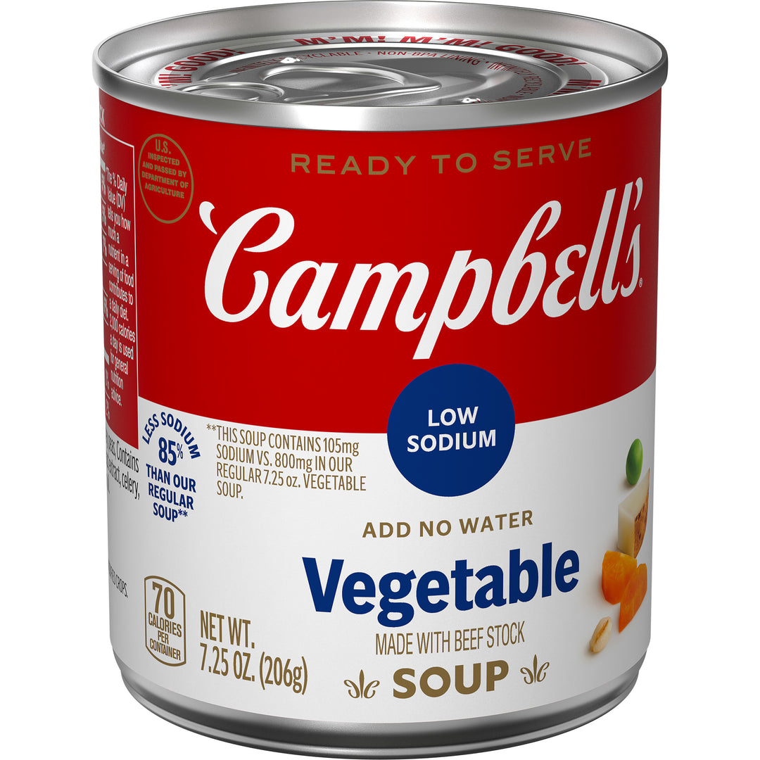 Campbell's Classic Low Sodium Vegetable Shelf Stable Soup-7.25 oz.-24/Case