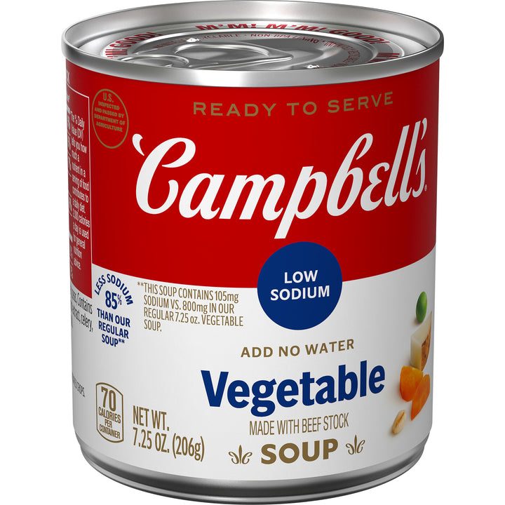 Campbell's Classic Low Sodium Vegetable Shelf Stable Soup-7.25 oz.-24/Case