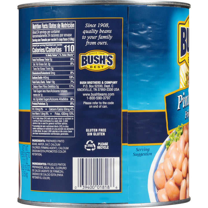Bush's Best Fancy Pinto Beans-111 oz.-6/Case