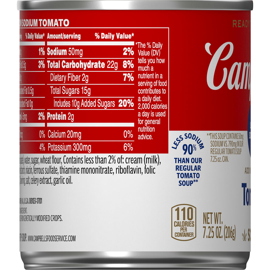 Campbell's Classic Low Sodium Tomato Shelf Stable Soup-7.25 oz.-24/Case