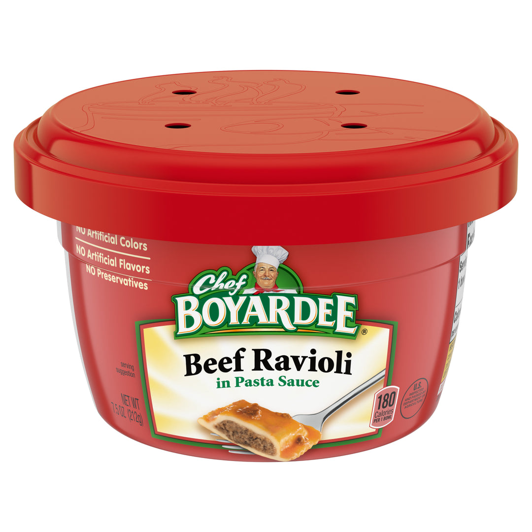 Chef Boyardee Beef Ravioli Microwave Meals-7.5 oz.-12/Case