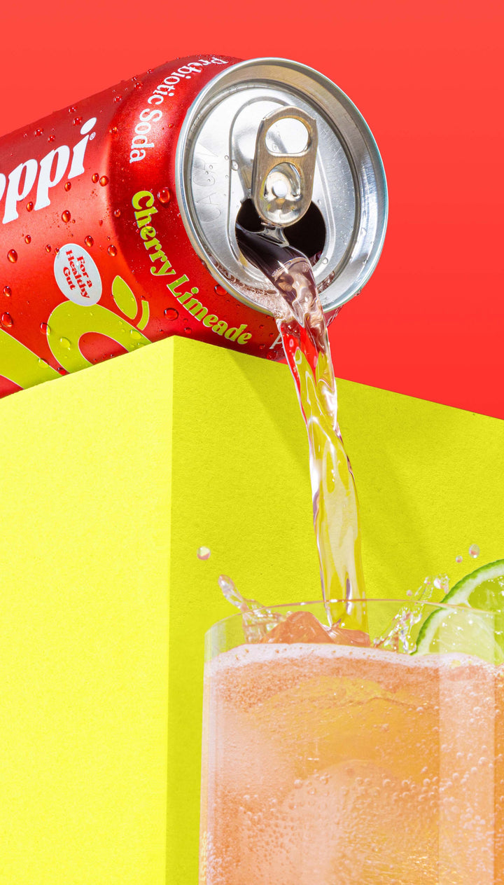 Poppi Prebiotic Cherry Limeade Soda 12 fl. oz. Can 12 Pack/Case