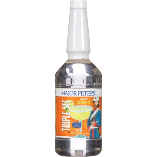 Major Peters Triple Sec Cocktail Mixer-33.8 oz.-12/Case