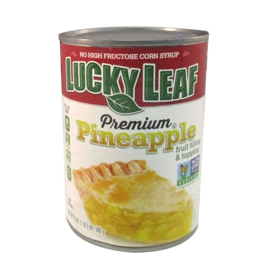 Lucky Leaf Canned Premium Pineapple Pie Filling-21 oz.-8/Case