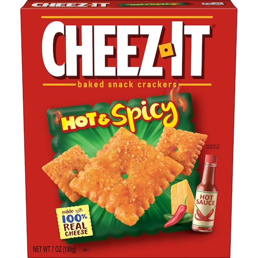 Cheez-It Hot & Spicy Tabasco Cracker-7 oz.-12/Case | Kellogg's