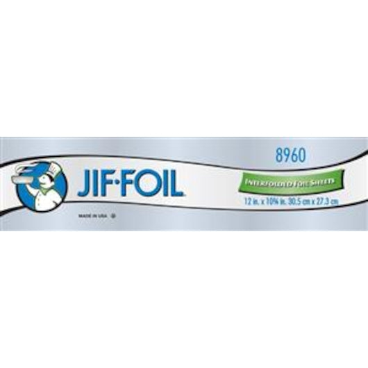 Durable Packaging Interfold Aluminum Foil Sheet Blue Stripe, 10.75 inch Length x 9 inch Width | 500/Pack, 6 Pack/Case