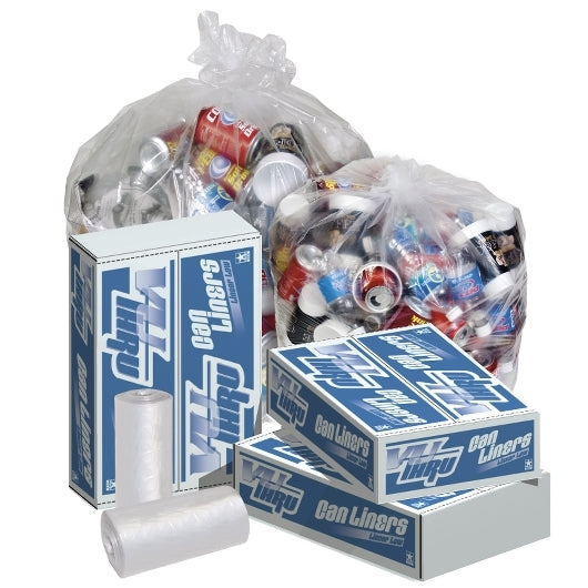 Trash Can Liners, 4 - 7 Gallon, Clear, (2,000/Case), Pitt Plastics