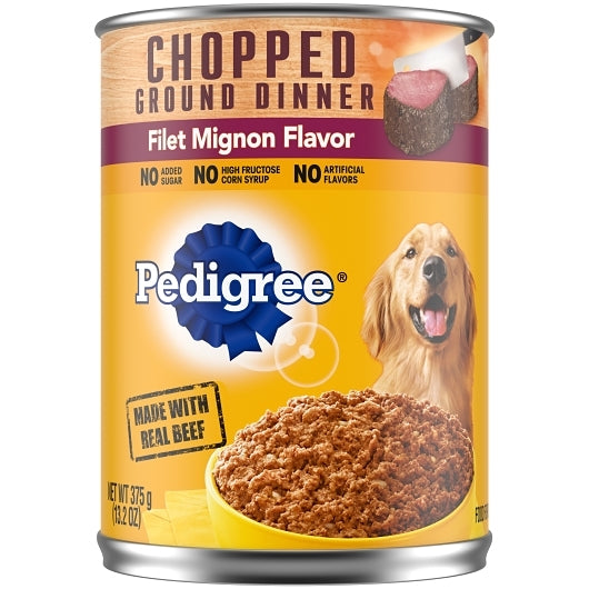 Pedigree Filet Mignon Ground Dinner-13.2 oz.-12/Case