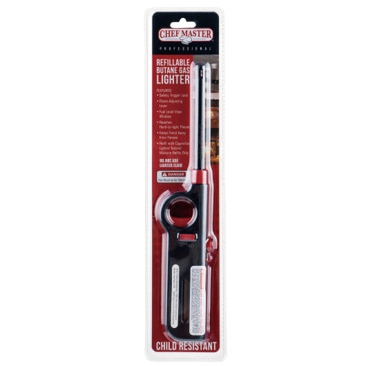 Chef-Master Butane Lighter Refillable-24 Each-1/Case