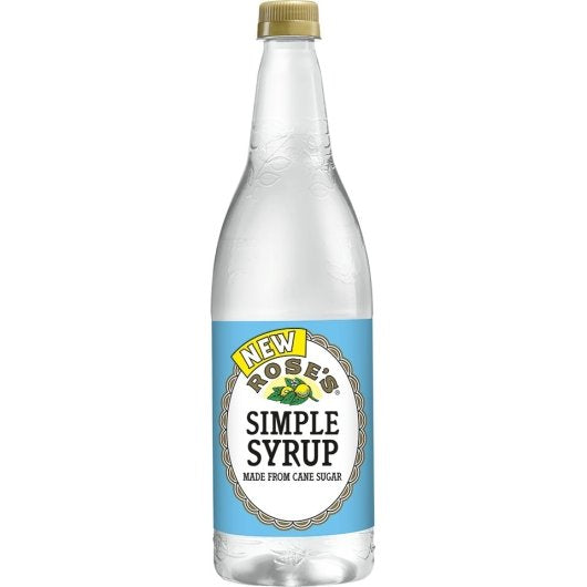 Roses Simple Syrup Cocktail Mixer- 12 Bottles/Case-1 Liter-12/Case