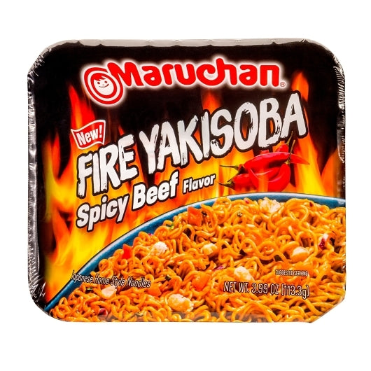 Maruchan Ramen Yakisoba Fire Flaming Beef-3.99 oz.-8/Case