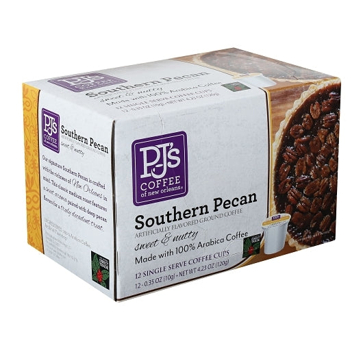 Pj's Coffee Of New Orleans Southern Pecan Single Serve-12 Count-6/Case