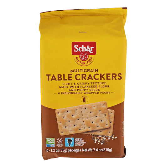 Schar Gluten Free Multigrain Crackers-7.4 oz.-5/Case