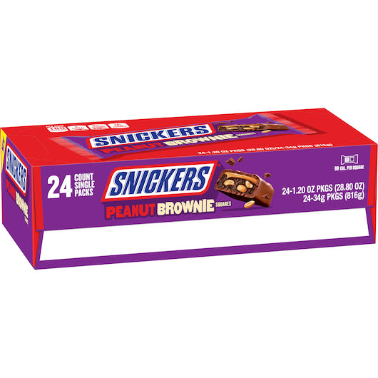 Snickers Peanut Brownie Single-1.2 oz.-24/Box-12/Case