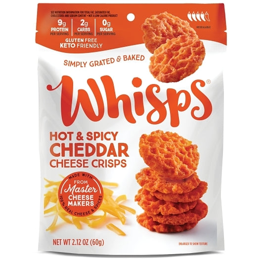 Whisps Hot & Spicy Crisps-2.12 oz.-6/Case