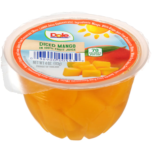 Dole Mango Diced In 100% Fruit Juice-4 oz.-36/Case