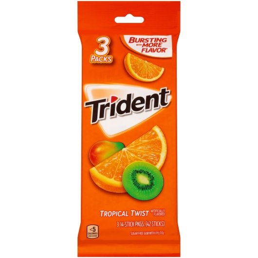 Trident 3 Pack Mix Clip Strip-42 Count-1/Case