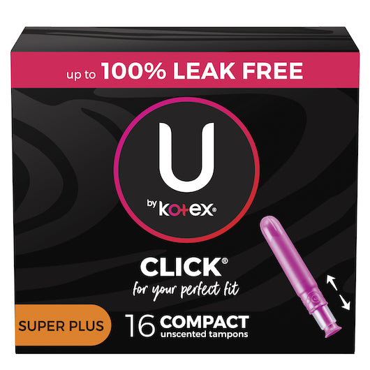 U By Kotex Super Premium Tampons Super Absorbency-16 Count-8/Case