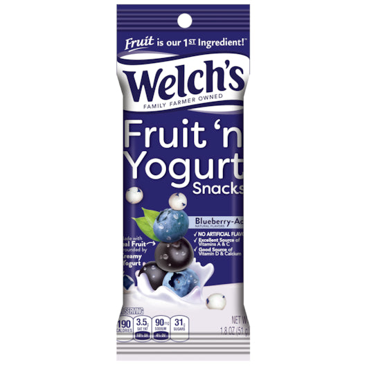 ..*・Berry.゜・*.゜❤︎.* Welch's Fruit 'N Yogurt Blueberry Acai-1.8 oz.-10/Box-4/Case