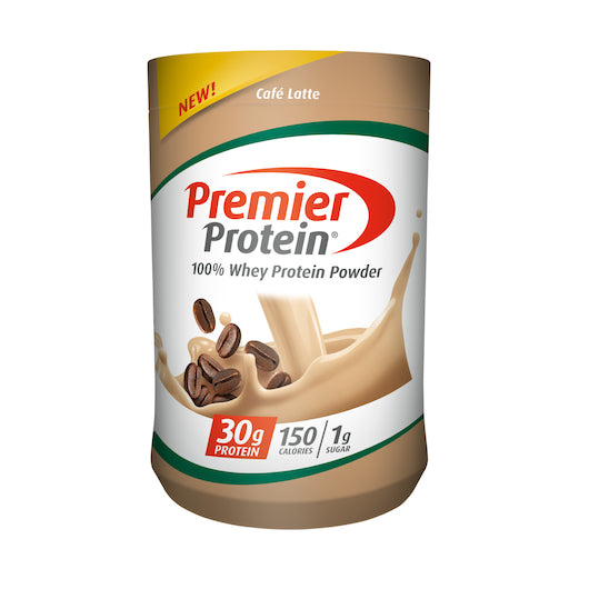 Premier Protein Cafe Latte Powder-23.9 oz.-4/Case