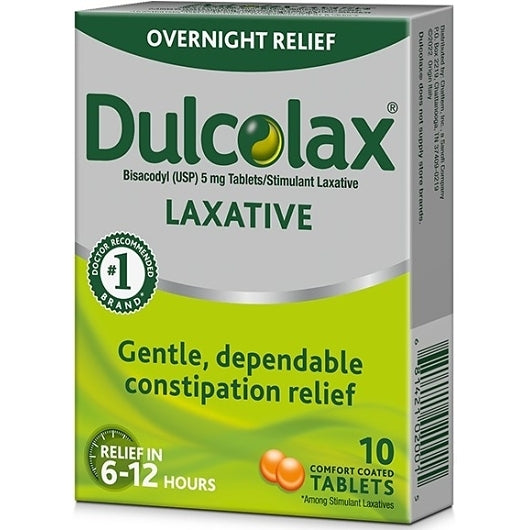 Dulcolax Stimulant Laxative Tablet-10 Count-6/Box-6/Case