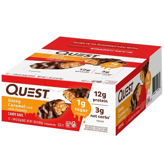 Quest Gooey Caramel Candy Bar-1.84 oz.-12/Box-12/Case