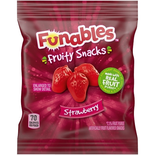 Funables Strawberry Fruit Snacks17.6 oz.5/Case MPN 05461 Round Eye