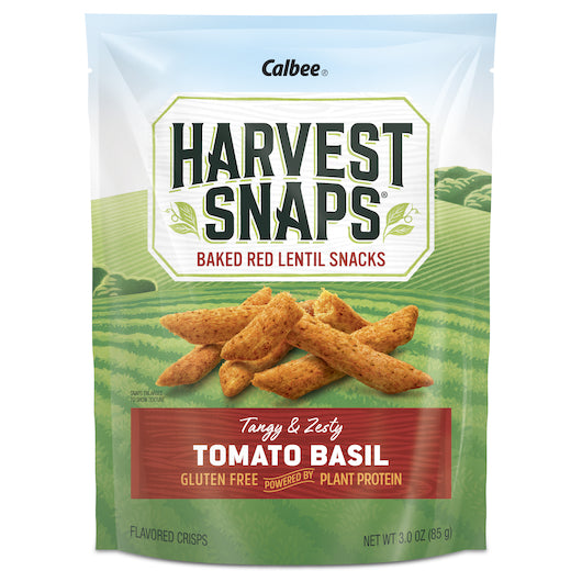 Harvest Snaps Red Lentil Tomato Basil Snack Crisps-3 oz.-12/Case