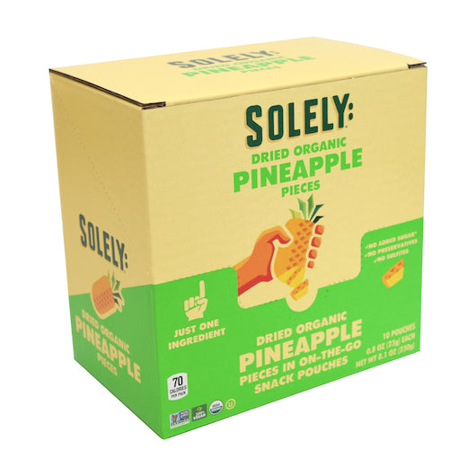 Solely Dried Fruit Pineapple Pieces-0.9 oz.-10/Box-2/Case