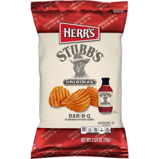 Herr Stubb's Original Bbq Chips2.75 oz.12/Case MPN 6545 Round Eye