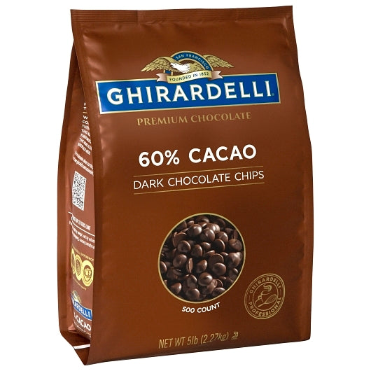 Ghirardelli 60 Cacao Chocolate Chip80 oz.2/Case Ghirardelli