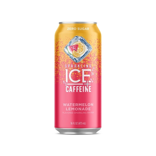 Sparkling Ice Sparkling Ice +Caffeine Watermelon Lemonade-16 fl oz.s-12/Case