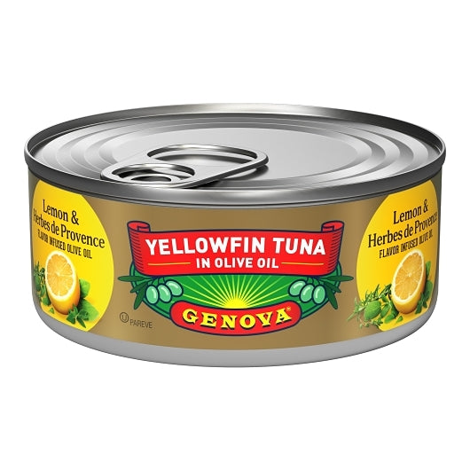 Genova Yellowfin Solid Light Tuna In Lemon & Herbes De Provence Olive Oil Of-5 oz.-12/Case