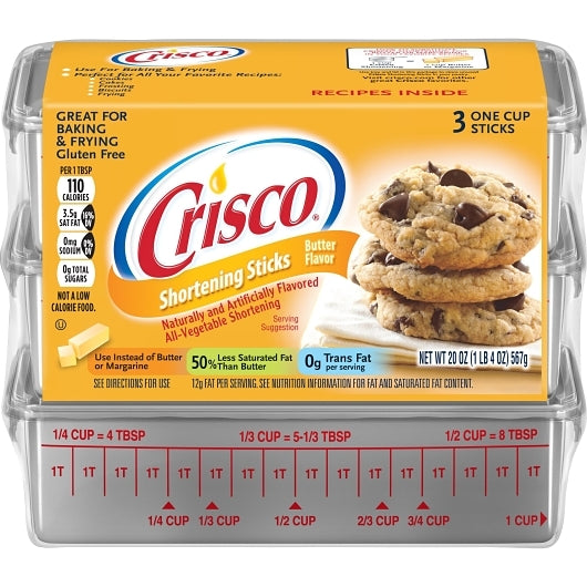 Crisco Butter Shortening Sticks-20 oz.-12/Case